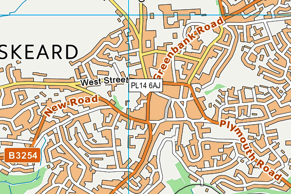 PL14 6AJ map - OS VectorMap District (Ordnance Survey) PL14 6AJ map - OS VectorMap District (Ordnance Survey)