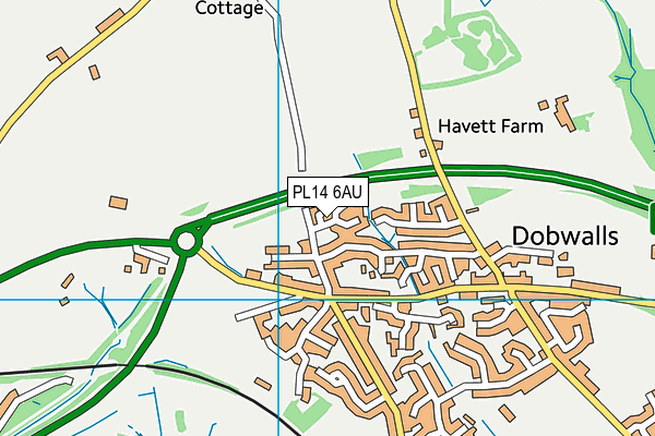 PL14 6AU map - OS VectorMap District (Ordnance Survey) PL14 6AU map - OS VectorMap District (Ordnance Survey)