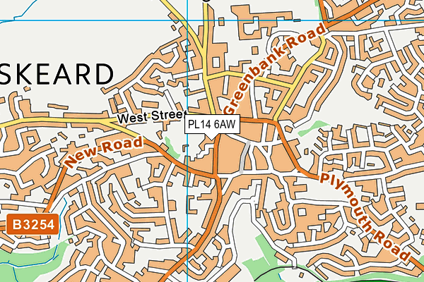 PL14 6AW map - OS VectorMap District (Ordnance Survey) PL14 6AW map - OS VectorMap District (Ordnance Survey)