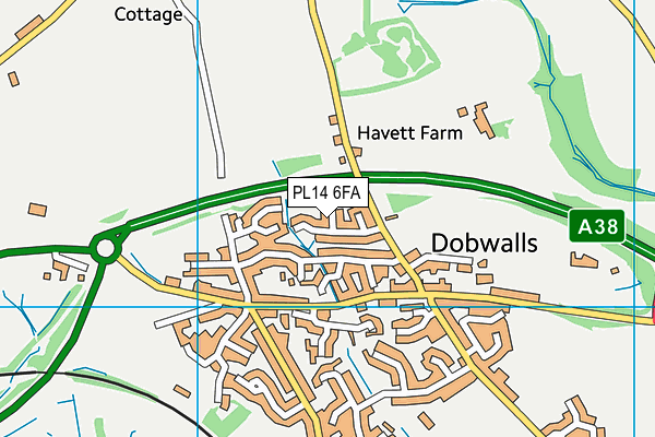 PL14 6FA map - OS VectorMap District (Ordnance Survey) PL14 6FA map - OS VectorMap District (Ordnance Survey)