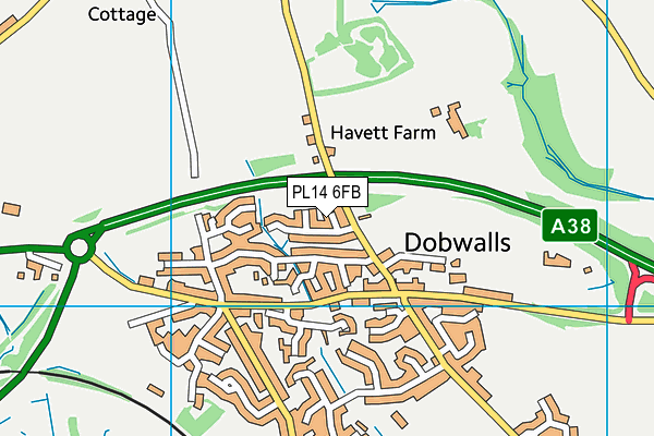 PL14 6FB map - OS VectorMap District (Ordnance Survey) PL14 6FB map - OS VectorMap District (Ordnance Survey)