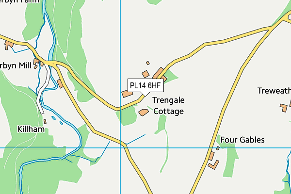 PL14 6HF map - OS VectorMap District (Ordnance Survey) PL14 6HF map - OS VectorMap District (Ordnance Survey)