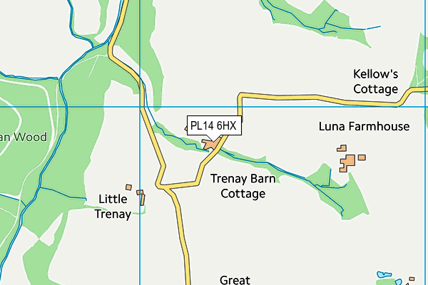 PL14 6HX map - OS VectorMap District (Ordnance Survey) PL14 6HX map - OS VectorMap District (Ordnance Survey)