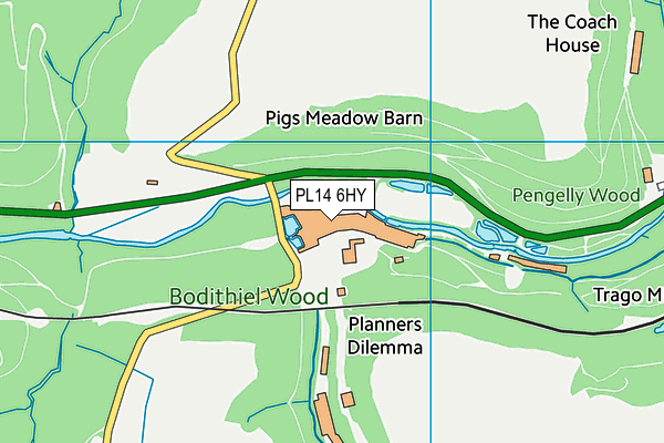 PL14 6HY map - OS VectorMap District (Ordnance Survey) PL14 6HY map - OS VectorMap District (Ordnance Survey)