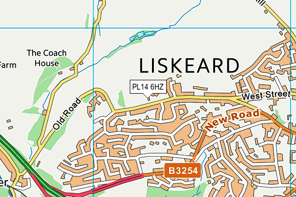 PL14 6HZ map - OS VectorMap District (Ordnance Survey)