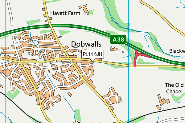 PL14 6JH map - OS VectorMap District (Ordnance Survey) PL14 6JH map - OS VectorMap District (Ordnance Survey)