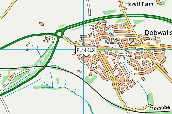 PL14 6LX map - OS VectorMap District (Ordnance Survey) PL14 6LX map - OS VectorMap District (Ordnance Survey)