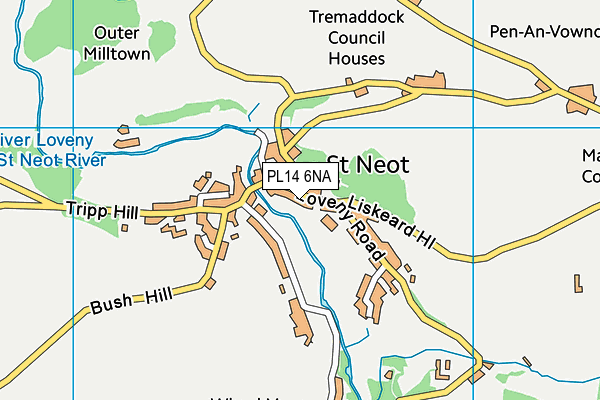 PL14 6NA map - OS VectorMap District (Ordnance Survey) PL14 6NA map - OS VectorMap District (Ordnance Survey)