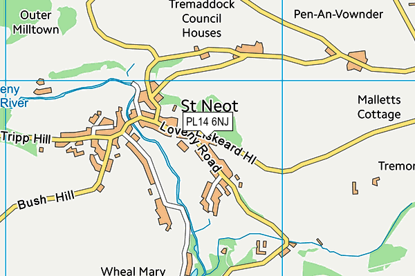 PL14 6NJ map - OS VectorMap District (Ordnance Survey) PL14 6NJ map - OS VectorMap District (Ordnance Survey)