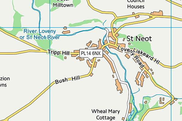 PL14 6NX map - OS VectorMap District (Ordnance Survey) PL14 6NX map - OS VectorMap District (Ordnance Survey)