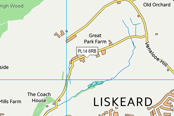PL14 6RB map - OS VectorMap District (Ordnance Survey) PL14 6RB map - OS VectorMap District (Ordnance Survey)