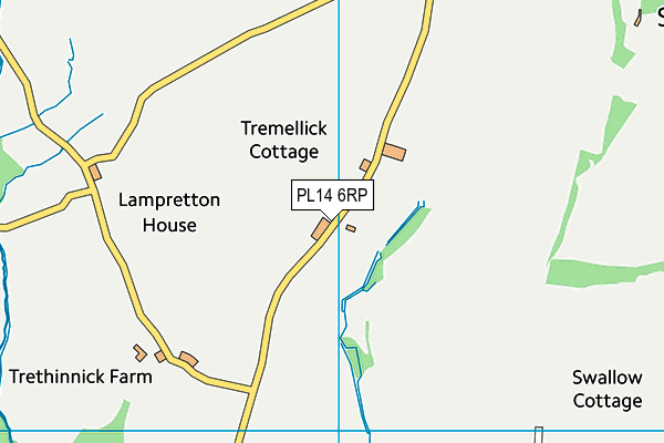 PL14 6RP map - OS VectorMap District (Ordnance Survey) PL14 6RP map - OS VectorMap District (Ordnance Survey)
