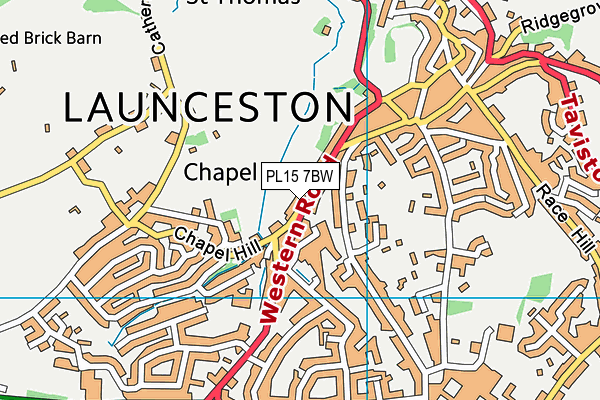 PL15 7BW map - OS VectorMap District (Ordnance Survey) PL15 7BW map - OS VectorMap District (Ordnance Survey)