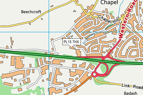 PL15 7HX map - OS VectorMap District (Ordnance Survey) PL15 7HX map - OS VectorMap District (Ordnance Survey)