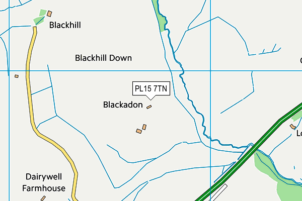 PL15 7TN map - OS VectorMap District (Ordnance Survey) PL15 7TN map - OS VectorMap District (Ordnance Survey)