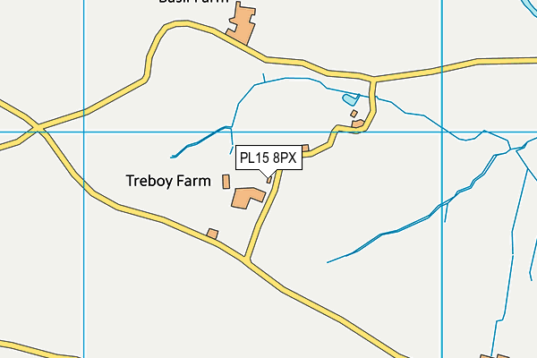 PL15 8PX map - OS VectorMap District (Ordnance Survey) PL15 8PX map - OS VectorMap District (Ordnance Survey)