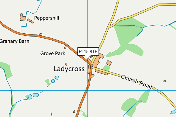 PL15 8TF map - OS VectorMap District (Ordnance Survey) PL15 8TF map - OS VectorMap District (Ordnance Survey)