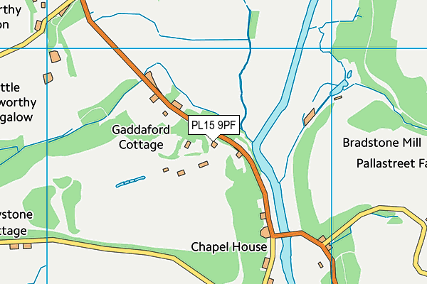 PL15 9PF map - OS VectorMap District (Ordnance Survey) PL15 9PF map - OS VectorMap District (Ordnance Survey)