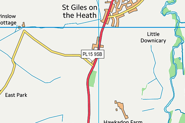 PL15 9SB map - OS VectorMap District (Ordnance Survey) PL15 9SB map - OS VectorMap District (Ordnance Survey)