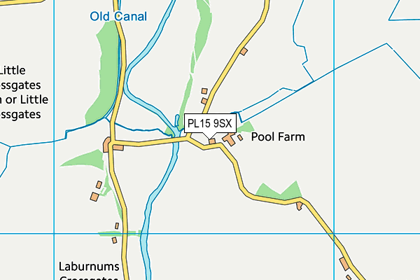 PL15 9SX map - OS VectorMap District (Ordnance Survey) PL15 9SX map - OS VectorMap District (Ordnance Survey)