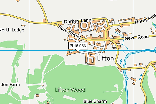 PL16 0BN map - OS VectorMap District (Ordnance Survey) PL16 0BN map - OS VectorMap District (Ordnance Survey)