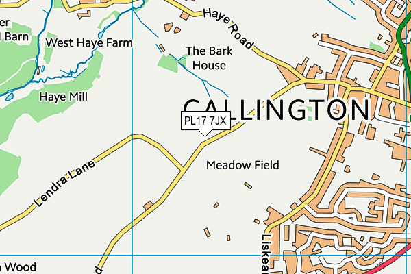 PL17 7JX map - OS VectorMap District (Ordnance Survey) PL17 7JX map - OS VectorMap District (Ordnance Survey)