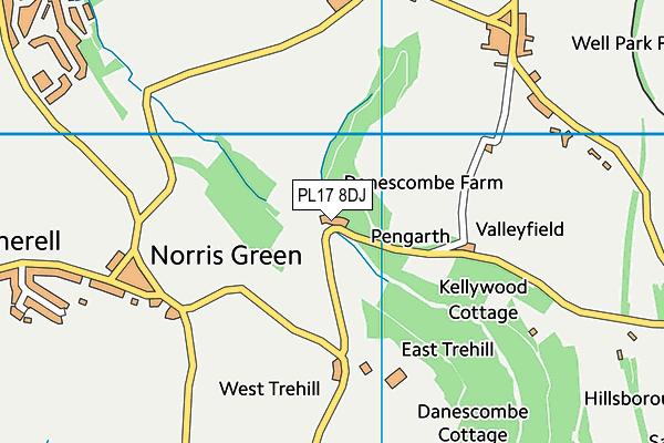 PL17 8DJ map - OS VectorMap District (Ordnance Survey) PL17 8DJ map - OS VectorMap District (Ordnance Survey)