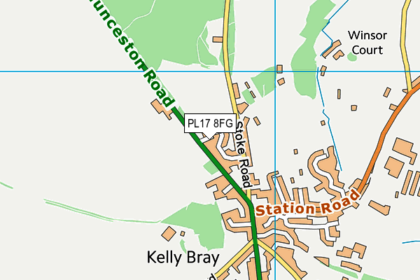 PL17 8FG map - OS VectorMap District (Ordnance Survey) PL17 8FG map - OS VectorMap District (Ordnance Survey)
