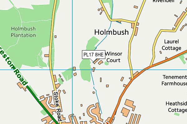 PL17 8HE map - OS VectorMap District (Ordnance Survey) PL17 8HE map - OS VectorMap District (Ordnance Survey)