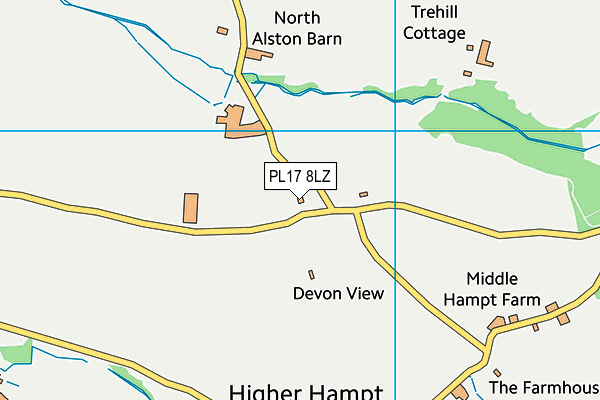 PL17 8LZ map - OS VectorMap District (Ordnance Survey) PL17 8LZ map - OS VectorMap District (Ordnance Survey)
