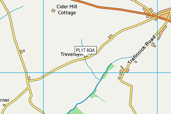 PL17 8QA map - OS VectorMap District (Ordnance Survey) PL17 8QA map - OS VectorMap District (Ordnance Survey)