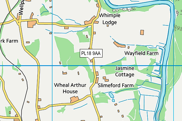 PL18 9AA map - OS VectorMap District (Ordnance Survey) PL18 9AA map - OS VectorMap District (Ordnance Survey)