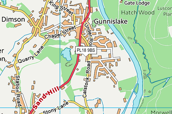 PL18 9BS map - OS VectorMap District (Ordnance Survey) PL18 9BS map - OS VectorMap District (Ordnance Survey)