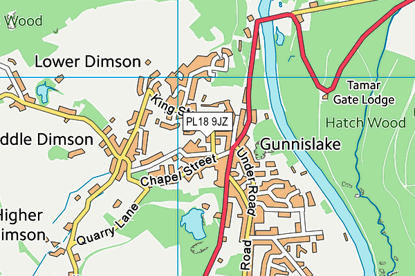 PL18 9JZ map - OS VectorMap District (Ordnance Survey) PL18 9JZ map - OS VectorMap District (Ordnance Survey)