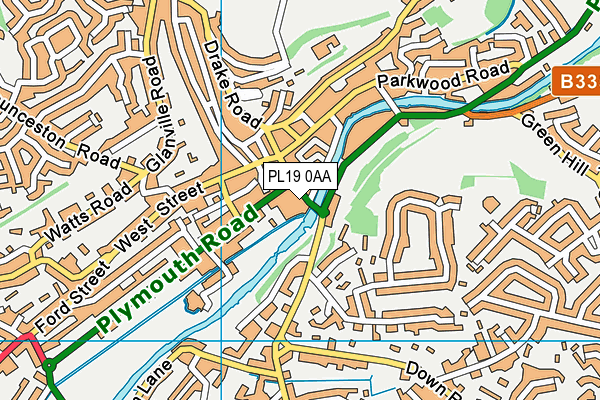 PL19 0AA map - OS VectorMap District (Ordnance Survey) PL19 0AA map - OS VectorMap District (Ordnance Survey)