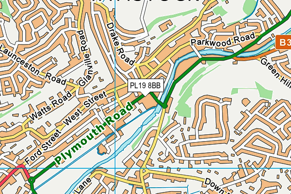 PL19 8BB map - OS VectorMap District (Ordnance Survey) PL19 8BB map - OS VectorMap District (Ordnance Survey)