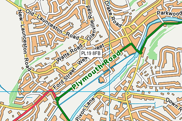 PL19 8FB map - OS VectorMap District (Ordnance Survey) PL19 8FB map - OS VectorMap District (Ordnance Survey)