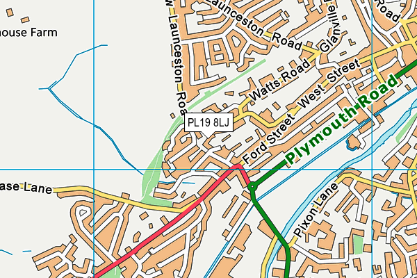 PL19 8LJ map - OS VectorMap District (Ordnance Survey) PL19 8LJ map - OS VectorMap District (Ordnance Survey)