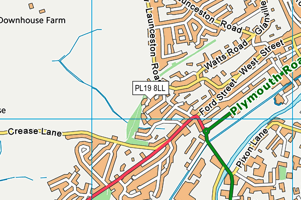 PL19 8LL map - OS VectorMap District (Ordnance Survey) PL19 8LL map - OS VectorMap District (Ordnance Survey)