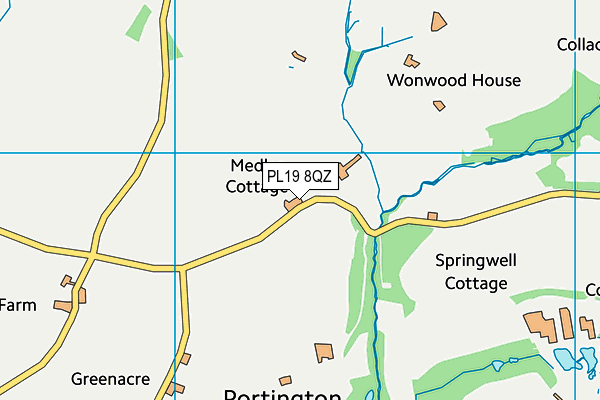 PL19 8QZ map - OS VectorMap District (Ordnance Survey) PL19 8QZ map - OS VectorMap District (Ordnance Survey)