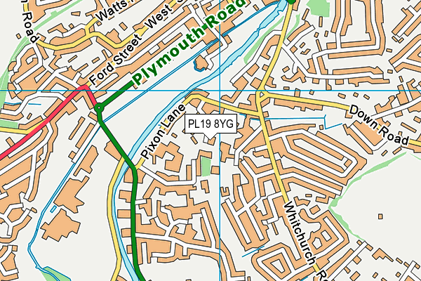 PL19 8YG map - OS VectorMap District (Ordnance Survey) PL19 8YG map - OS VectorMap District (Ordnance Survey)