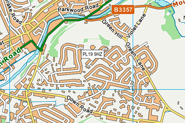 PL19 9HZ map - OS VectorMap District (Ordnance Survey) PL19 9HZ map - OS VectorMap District (Ordnance Survey)