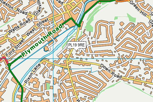 PL19 9RE map - OS VectorMap District (Ordnance Survey) PL19 9RE map - OS VectorMap District (Ordnance Survey)