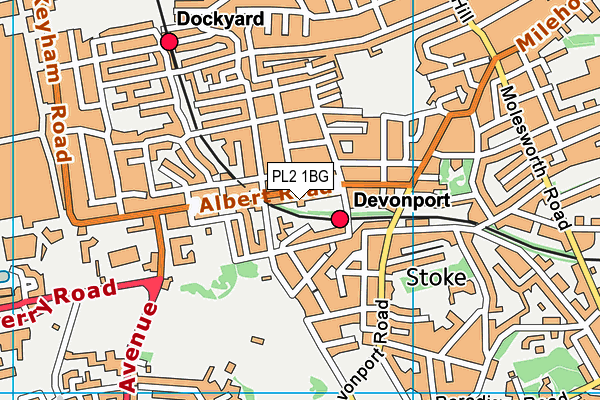 PL2 1BG map - OS VectorMap District (Ordnance Survey) PL2 1BG map - OS VectorMap District (Ordnance Survey)