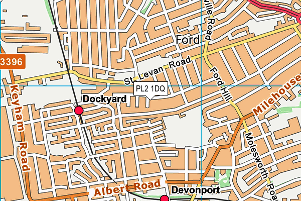 PL2 1DQ map - OS VectorMap District (Ordnance Survey) PL2 1DQ map - OS VectorMap District (Ordnance Survey)