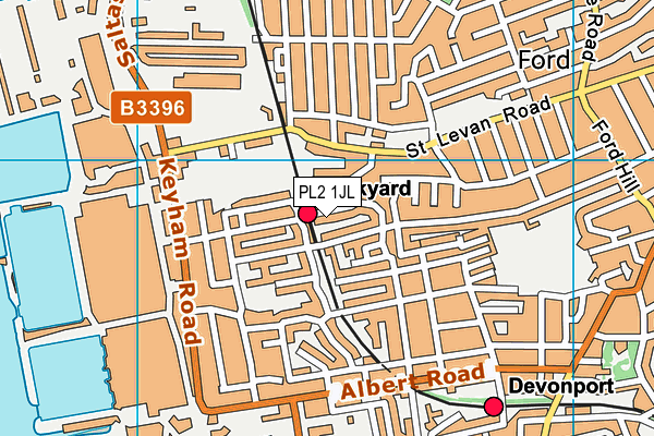 PL2 1JL map - OS VectorMap District (Ordnance Survey) PL2 1JL map - OS VectorMap District (Ordnance Survey)