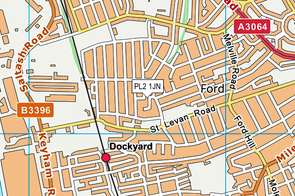 PL2 1JN map - OS VectorMap District (Ordnance Survey) PL2 1JN map - OS VectorMap District (Ordnance Survey)