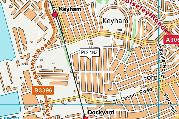 PL2 1NZ map - OS VectorMap District (Ordnance Survey) PL2 1NZ map - OS VectorMap District (Ordnance Survey)