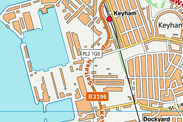 PL2 1QS map - OS VectorMap District (Ordnance Survey) PL2 1QS map - OS VectorMap District (Ordnance Survey)