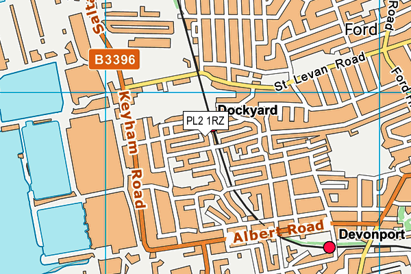 PL2 1RZ map - OS VectorMap District (Ordnance Survey) PL2 1RZ map - OS VectorMap District (Ordnance Survey)